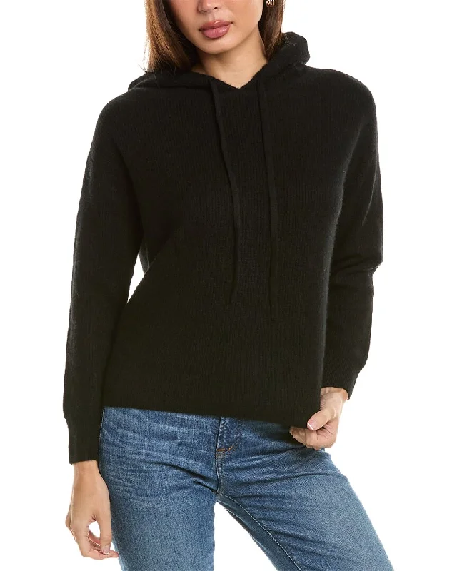 Magaschoni Half Cardigan Stitch Rib Cashmere Pullover