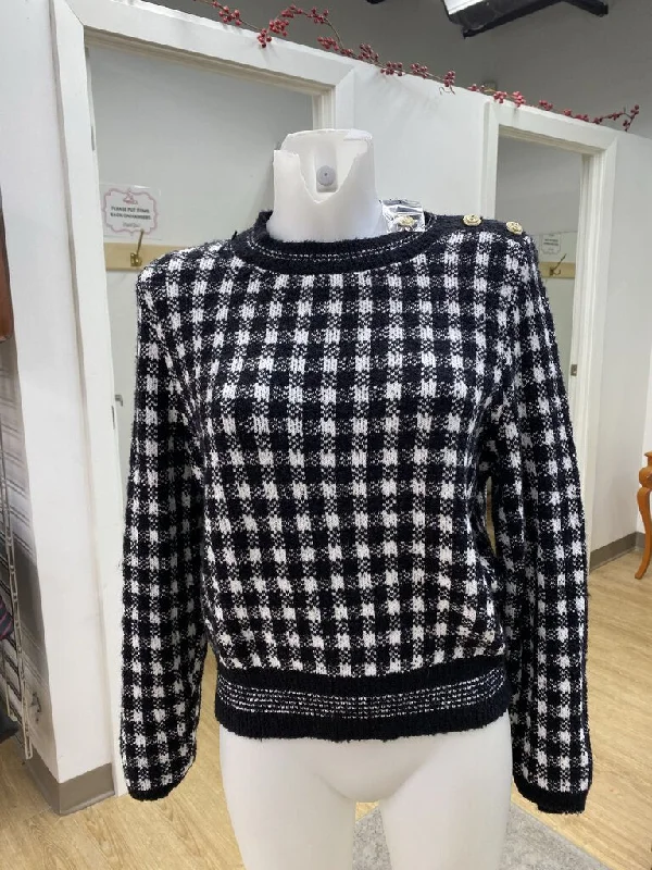 Mango gingham sweater NWT L