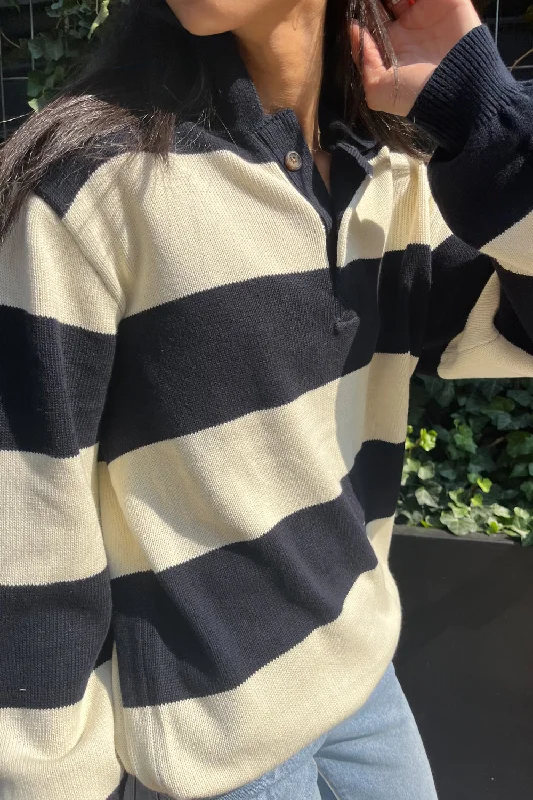 Plus Size Women's Button - Down Sweater in Mustard Yellow for a Pop of ColorKatiana Striped Sweater Plus Size Women's Button - Down Sweater in Mustard Yellow for a Pop of ColorKatiana Striped Sweater