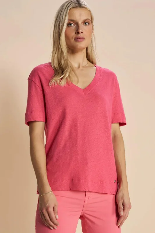 Women's Fuzzy Mohair - Blend Sweater in Light Pink for a Soft and Cozy FeelMos Mosh Camelia Rose Moraq V-SS Tee Women's Fuzzy Mohair - Blend Sweater in Light Pink for a Soft and Cozy FeelMos Mosh Camelia Rose Moraq V-SS Tee