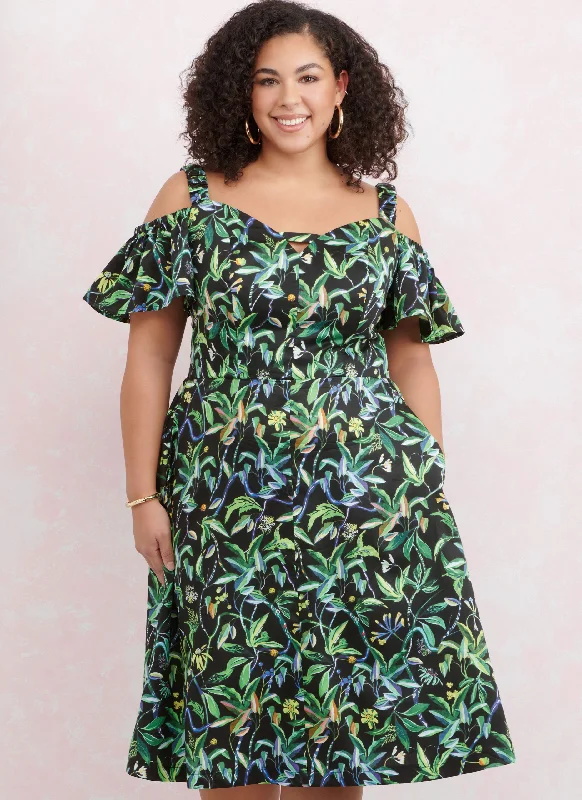 Plus Size Women Dress with a Flattering A - Line Cut for Comfort and StyleSimplicity Dresses S9919 Plus Size Women Dress with a Flattering A - Line Cut for Comfort and StyleSimplicity Dresses S9919