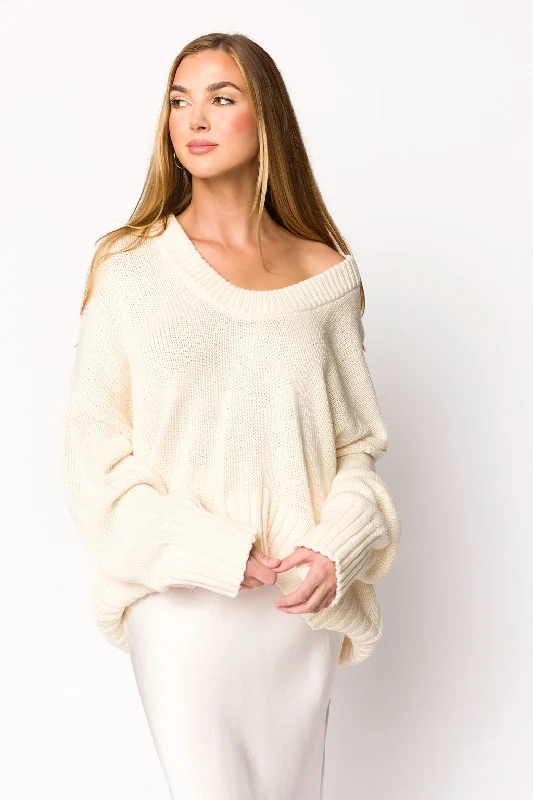 Plus Size Women's Button - Down Sweater in Mustard Yellow for a Pop of ColorTwilight Sweater in Ecru