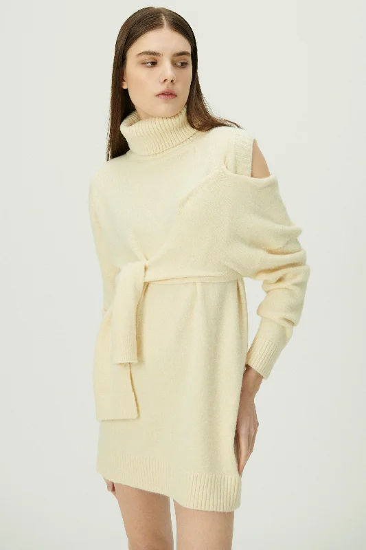 Sleeveless Women Dress in Bright Colors for Summer PartiesVictoria Tie Front Sweater Dress Sleeveless Women Dress in Bright Colors for Summer PartiesVictoria Tie Front Sweater Dress