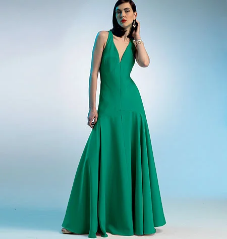 Off - the - Shoulder Women Dress for a Romantic and Feminine LookVogue Dress V8814