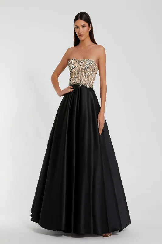 Strapless Women Dress with a Built - in Bra for Comfort and Support Strapless Women Dress with a Built - in Bra for Comfort and Support Mac Duggal 20701 Strapless Women Dress with a Built - in Bra for Comfort and Support Strapless Women Dress with a Built - in Bra for Comfort and Support Mac Duggal 20701