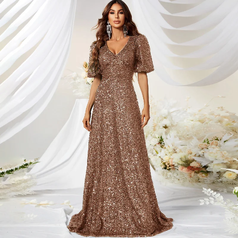Long - Sleeve Women Dress in Velvet for a Luxurious Winter Look Long - Sleeve Women Dress in Velvet for a Luxurious Winter Look NiDELL New High-End Dress Elegant Sequined V-neck Puff Sleeve Dinner Dress Mopping Dress-MGJ501-1 Long - Sleeve Women Dress in Velvet for a Luxurious Winter Look Long - Sleeve Women Dress in Velvet for a Luxurious Winter Look NiDELL New High-End Dress Elegant Sequined V-neck Puff Sleeve Dinner Dress Mopping Dress-MGJ501-1