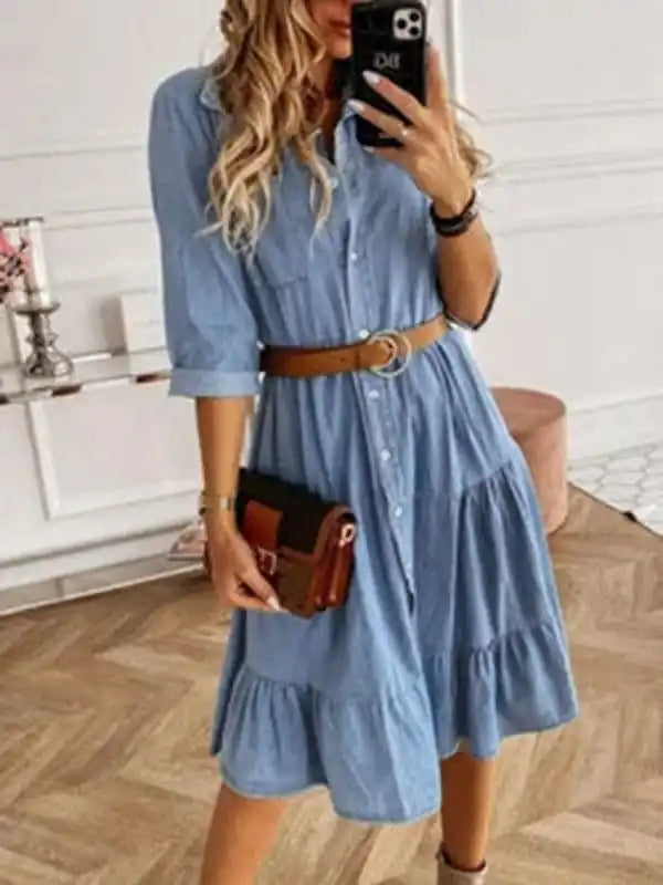 Lace - Embellished Women Dress for an Elegant and Sophisticated Appearance Lace - Embellished Women Dress for an Elegant and Sophisticated Appearance Women’s Denim Lapel Panel Button Breasted Midi Dress Lace - Embellished Women Dress for an Elegant and Sophisticated Appearance Lace - Embellished Women Dress for an Elegant and Sophisticated Appearance Women’s Denim Lapel Panel Button Breasted Midi Dress