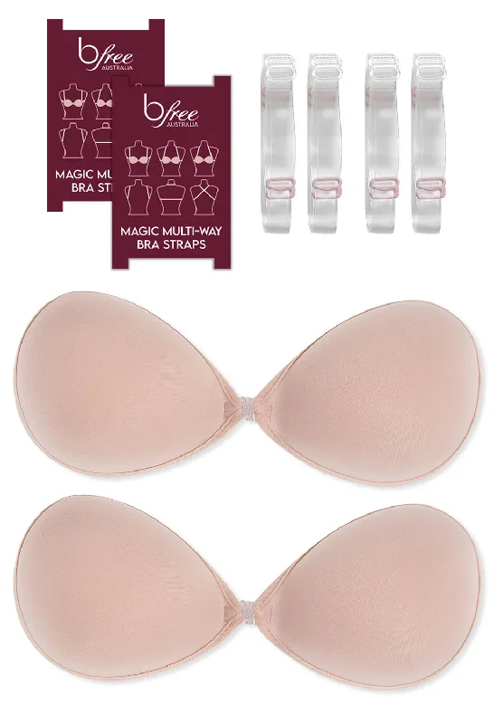 moisture wicking sports bras for sweaty workoutsPadded Stick On Bra with Straps Set
