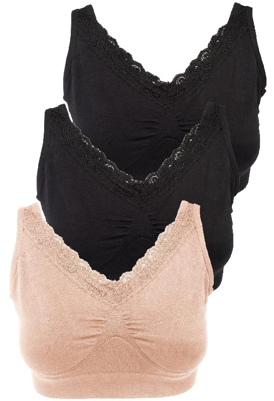 push up bras for enhanced cleavageLightweight Wire Free Travel Bra - 3 Pack