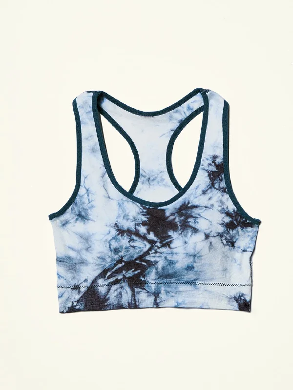 seamless high waisted women bra and panty setsALAMAE Women's Dani Tie-Dye Bra in Blue seamless high waisted women bra and panty setsALAMAE Women's Dani Tie-Dye Bra in Blue
