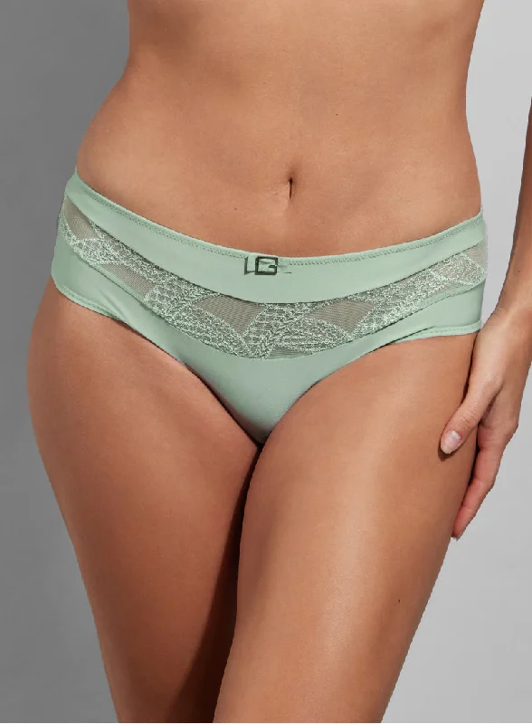 modern style women bra and panty sets for a contemporary lookEmpreinte Gustave Shorty in pale green