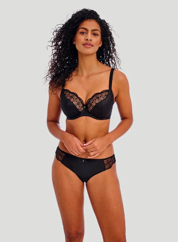 seamless bras for invisible under clothesFreya: Hallie Underwired Plunge Bra Black