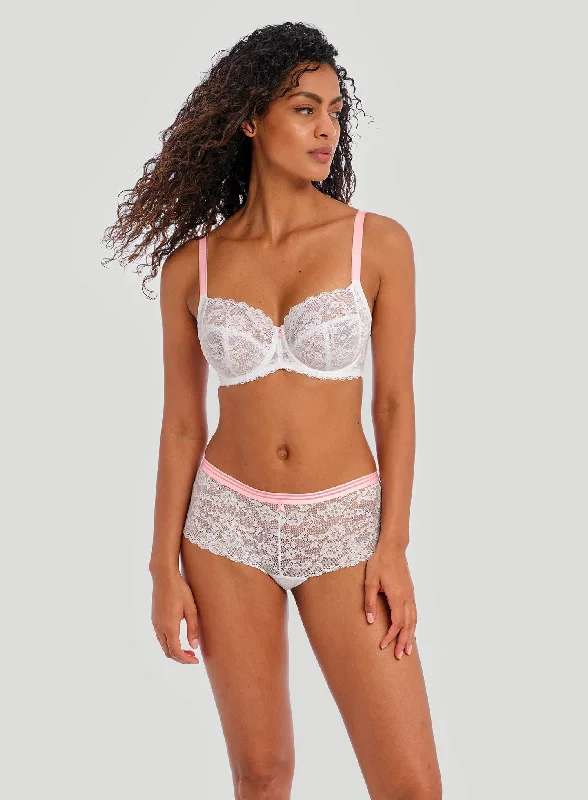 Freya: Offbeat Underwired Side Support Bra White