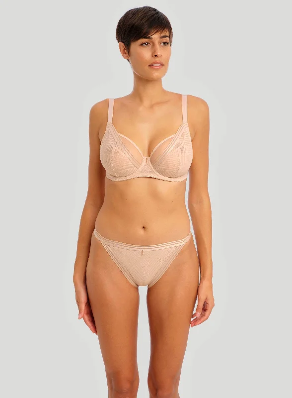 Freya: Tailored High Apex Underwired Plunge Bra Natural Beige