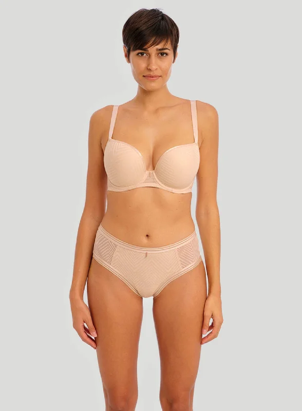 Freya: Tailored Smooth Moulded Plunge Underwired Bra Natural Beige