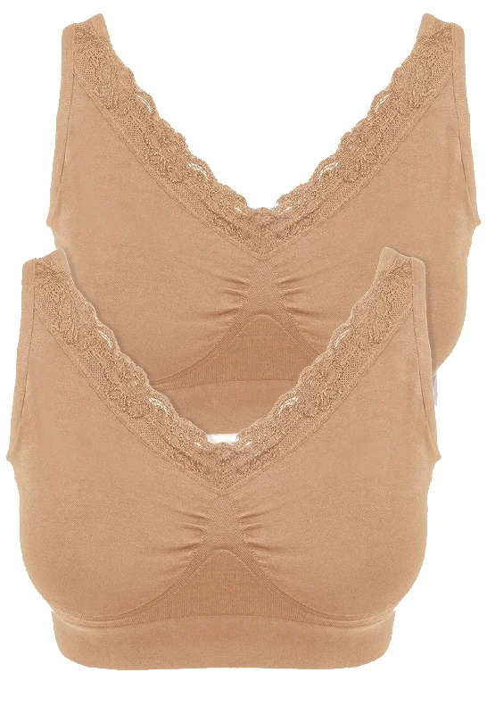 plus size bras with good supportFull Bust Wire Free Minimiser Bra - 2 PACK