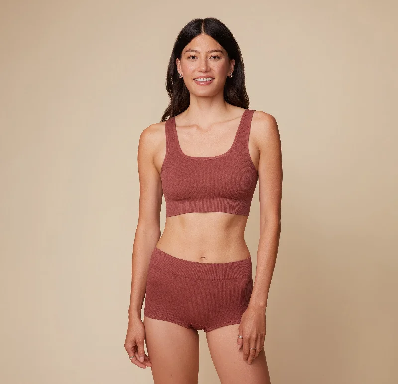 plus size bras with good supportLounge Rib Scoop Bralette - Clay
