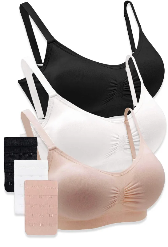 bralette with underwire for added support3 Pack Bamboo Padded Wire Free Pregnancy Bra + Band Extender Set bralette with underwire for added support3 Pack Bamboo Padded Wire Free Pregnancy Bra + Band Extender Set