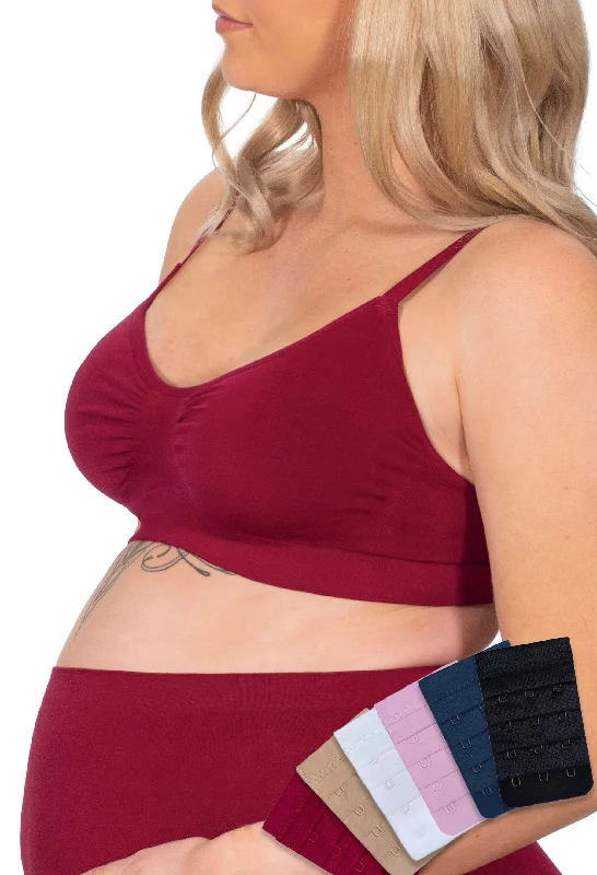 bralette bras for a trendy and comfortable stylePregnancy Bamboo Padded Wire Free Bra + Band Extender Set bralette bras for a trendy and comfortable stylePregnancy Bamboo Padded Wire Free Bra + Band Extender Set