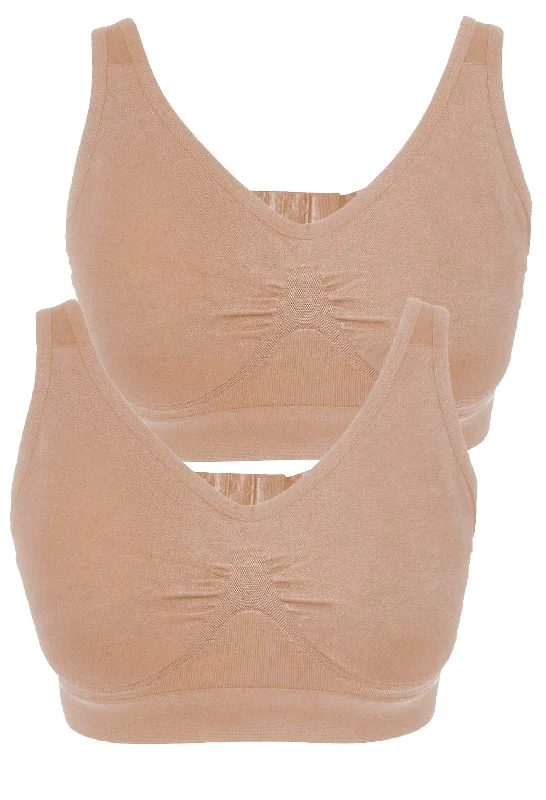 padded bras for added volumeMinimiser Wire Free Bra - 2 PACK