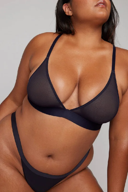 nursing bras for new mothersSieve Triangle Bra in Navy