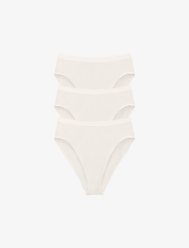 Organic Cloud Cotton High Leg Bikini 3 Pack Box