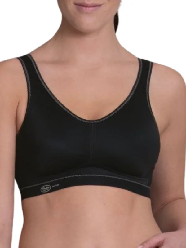 compression women sport bra for muscle supportLight & Firm Sports Bra - Black