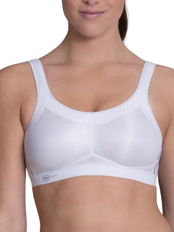 moisture wicking women sport bra for drynessMomentum Sports Bra - White