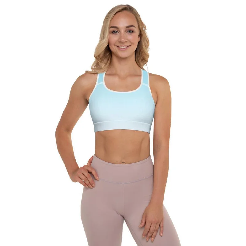 colorful women sport bra for a stylish lookArctic Ice Ombre Padded Sports Bra