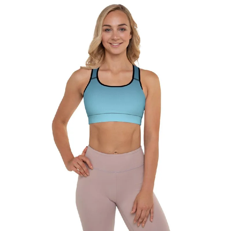 sequined women sport bra for a sparkly effectArctic Sky Ombre Padded Sports Bra