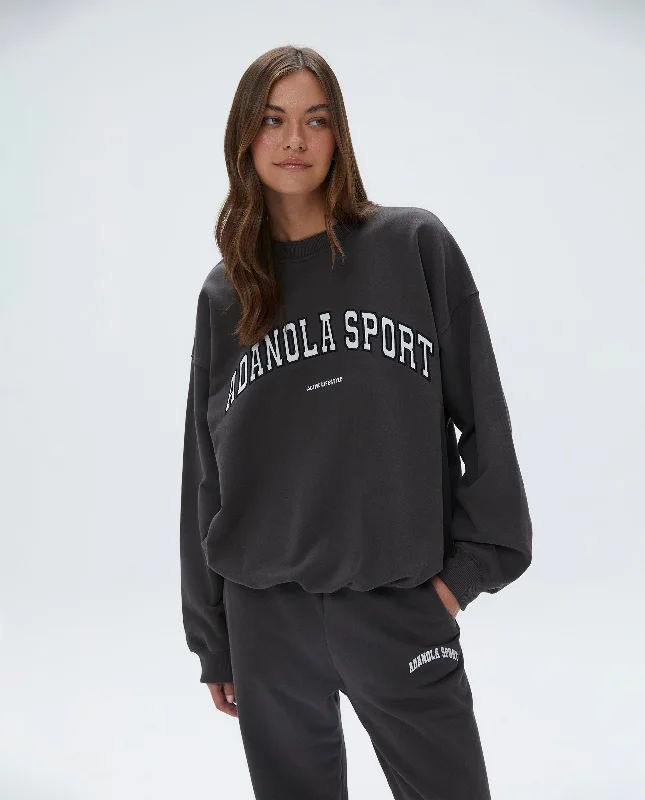 plus size high impact women sport braAS Oversized Sweatshirt - Coffee Bean
