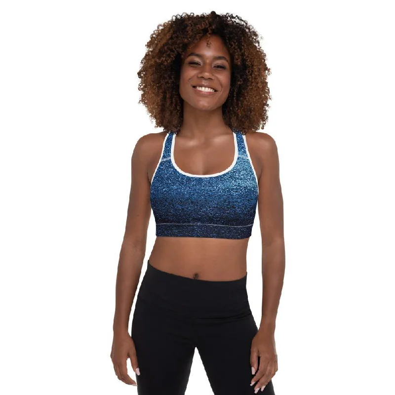 quick drying women sport bra for convenienceAzure Padded Sports Bra