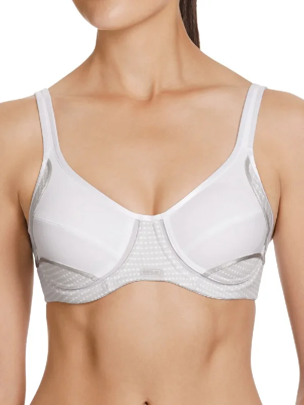 Electrify Mesh Wired Bra - White