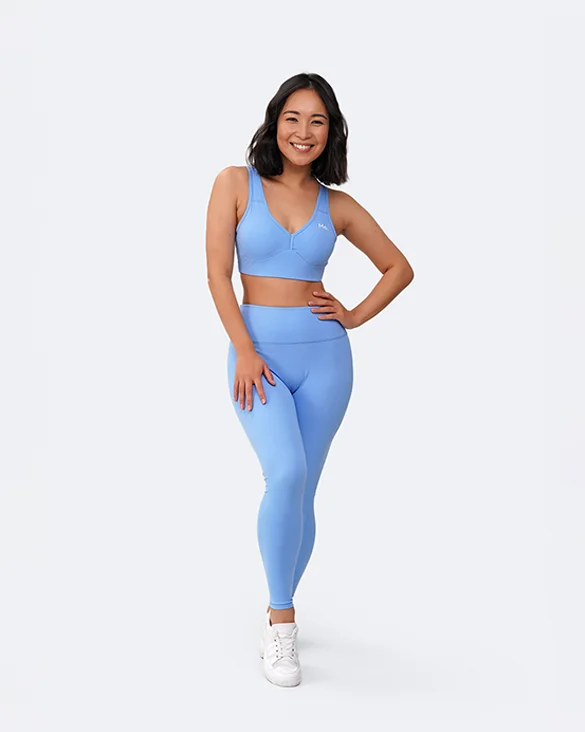 wireless women sport bra for comfortBubble Blue Push-up Bra