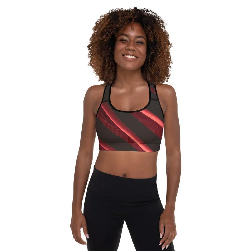 travel women sport bra for easy packingCrimson Padded Sports Bra