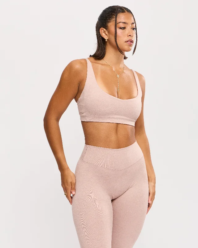 Dream Heathered Sports Bra - Berry Ice