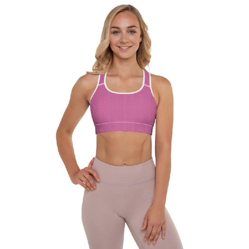 underwire women sport bra for enhanced shapingFuchsia Bloom Padded Sports Bra