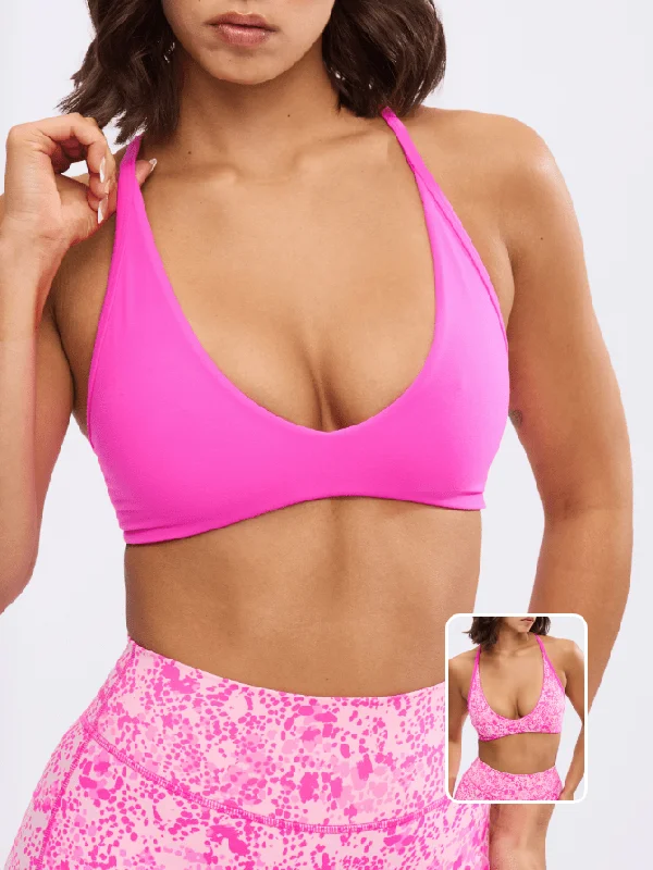 plus size women sport bra for full supportGirlfriend Reversible Sports Bra - Candy Crush and Pink Fashun Print plus size women sport bra for full supportGirlfriend Reversible Sports Bra - Candy Crush and Pink Fashun Print