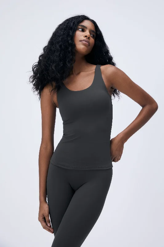 colorful women sport bra for a stylish lookUltimate Longline Tank Top - Graphite Grey colorful women sport bra for a stylish lookUltimate Longline Tank Top - Graphite Grey