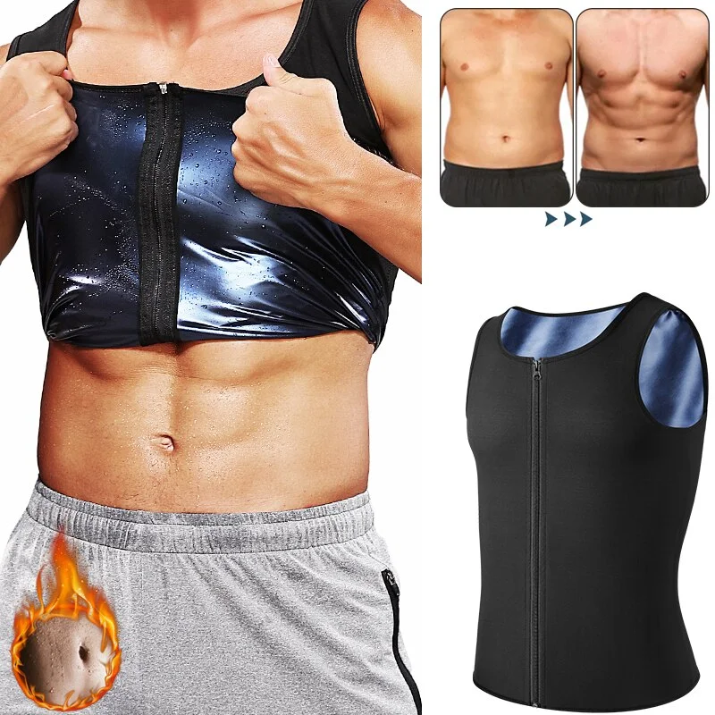 Shapers with a detachable gusset for added convenience​Men Body Shaper Sauna Vest