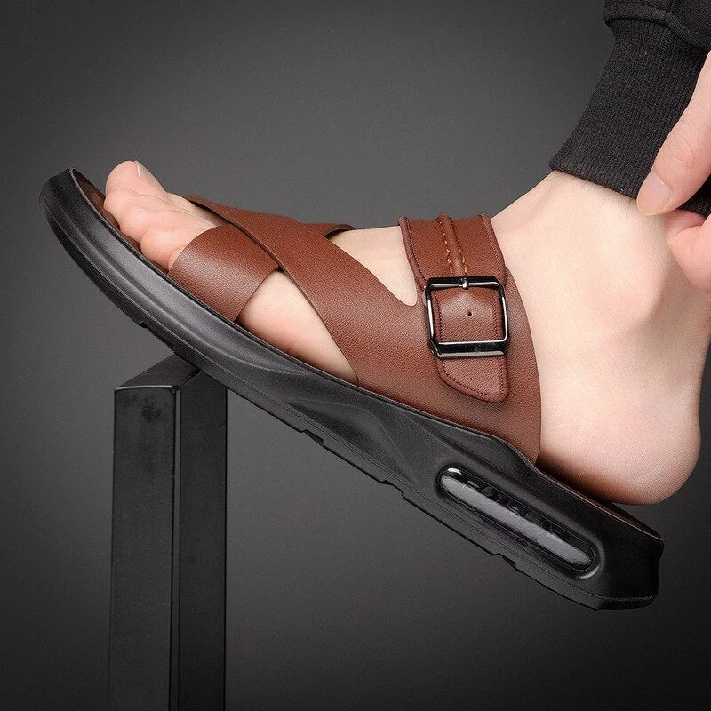 Seamless shapers for a smooth look under clothes​Non-slip Men's Italian Sandals