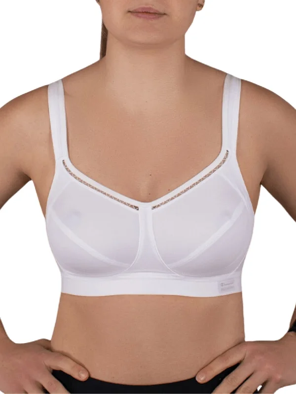 petite adjustable strap women sport braActive Classic Support Sports Bra - White