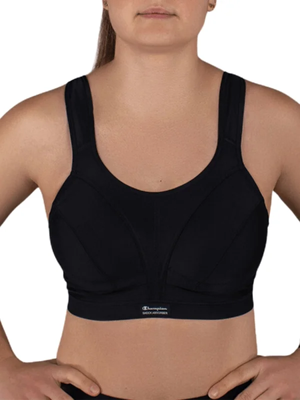 printed women sport bra with geometric patternsD+ Max Support Sports Bra - Black