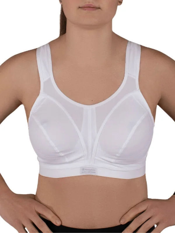 printed women sport bra with geometric patternsD+ Max Support Sports Bra - White