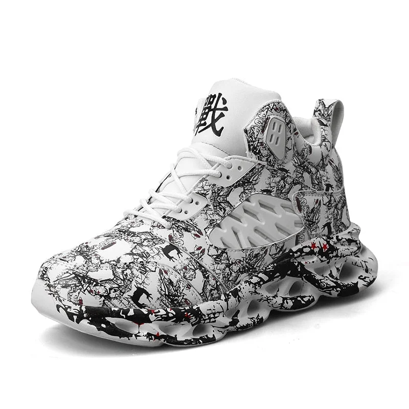 Shapers with firm control for maximum shaping effectThick Bottom Graffiti Men's Sneakers Shapers with firm control for maximum shaping effectThick Bottom Graffiti Men's Sneakers