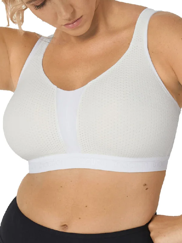 petite women sport bra with proper fitTriaction Energy Lite Sports Bra - White