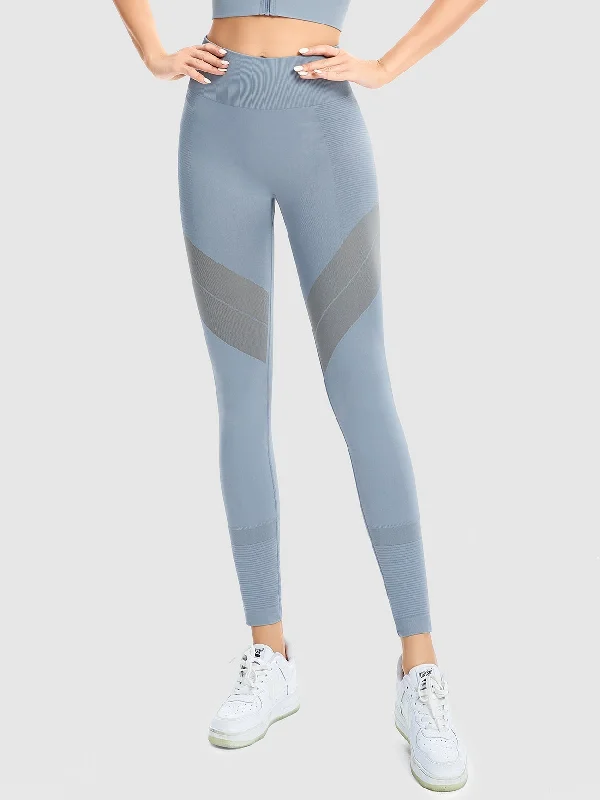 low impact breathable women sport braWomen's High Waisted Yoga Pants Blue
