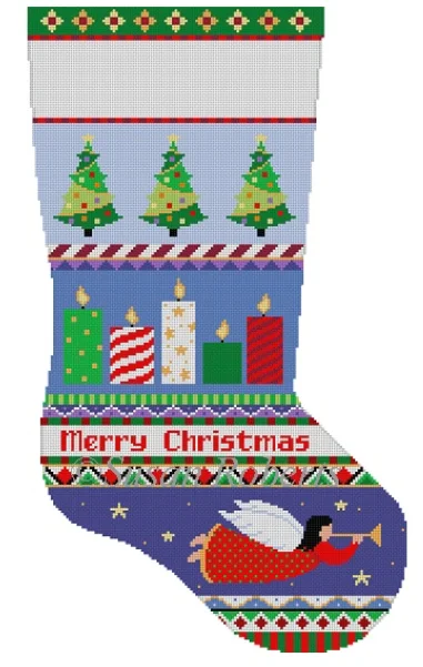 Wool - blend stockings for warmth in winter3241 Candles Bold Stripe Stocking