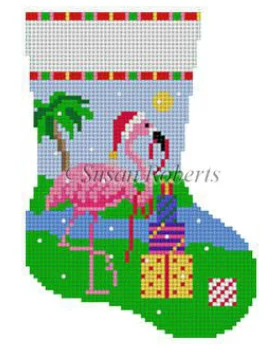 Breathable stockings for all - day comfort5415 Flamingo with Presents Mini Stocking