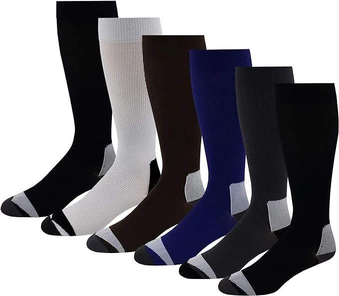 Women's bamboo fiber socks for eco - friendlinessKnee High 15-20 mm Hg Compression Socks | 6 Pairs Women Men (10-13) Women's bamboo fiber socks for eco - friendlinessKnee High 15-20 mm Hg Compression Socks | 6 Pairs Women Men (10-13)